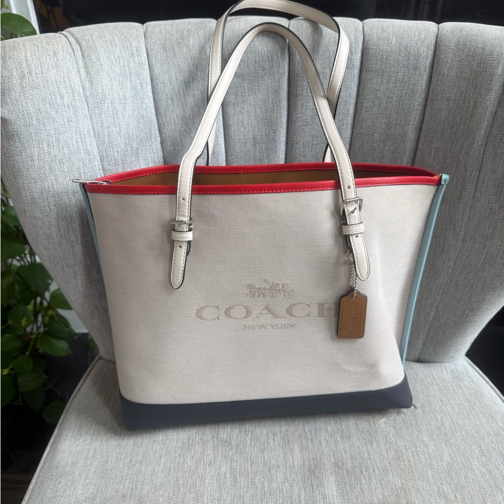 COACH mollie color block tote - Picture 2 of 7
